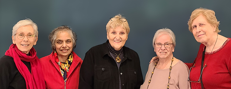 Lorraine Gendron, Audrey Saldanha, Fernande Turgeon, Yvonne Demers et Janine Flessas